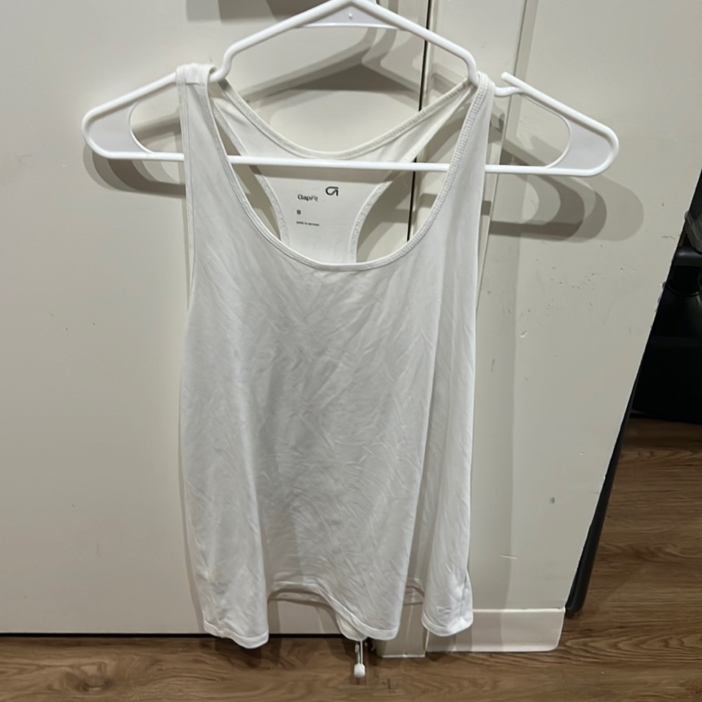 White workout top racerback